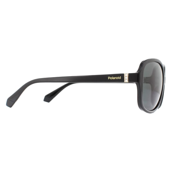 Polaroid Butterfly Womens Black Grey Polarized Sunglasses