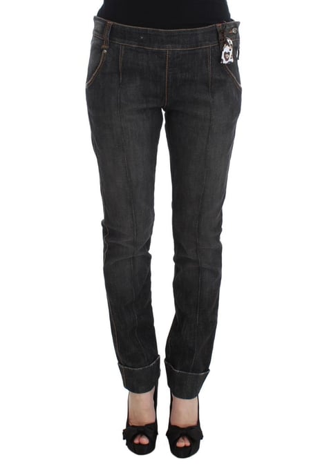 Ermanno Scervino Damen Graue Baumwoll Slim Fit Denim Jeans - Image 1