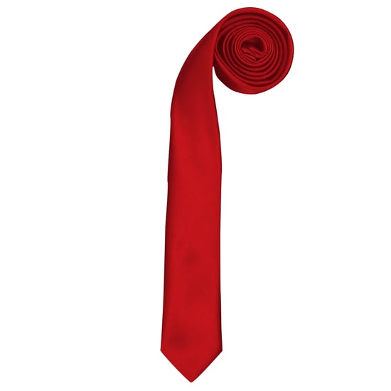 Premier Tie - Schlanke Herren-Retro-Arbeitskrawatte (rot) - Image 1