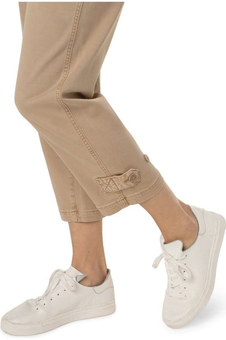 Utility Crop Cargo Cinched Leg Biscuit Tan Jeans