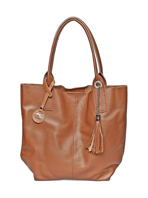 Carla Ferreri Braun Rindsledertasche - Image 1
