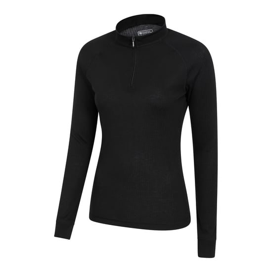Mountain Warehouse Womens/Ladies Talus Zip Neck Langarm-Thermal-Top (Schwarz) - Image 3