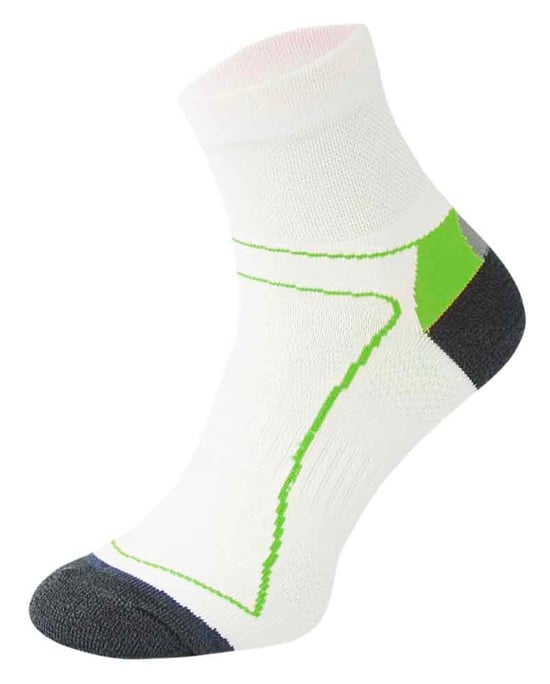 COMODO - Unisex Chaussettes Cyclisme sport Velo Route anti Tranpirante Basses - Blanc Vert - Image 1
