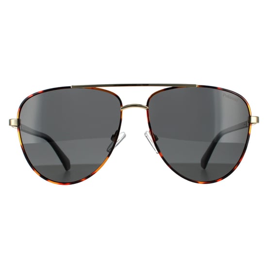 Polaroid Aviator Unisex Gold Havanna Grau Polarisierte Sonnenbrille - Image 1