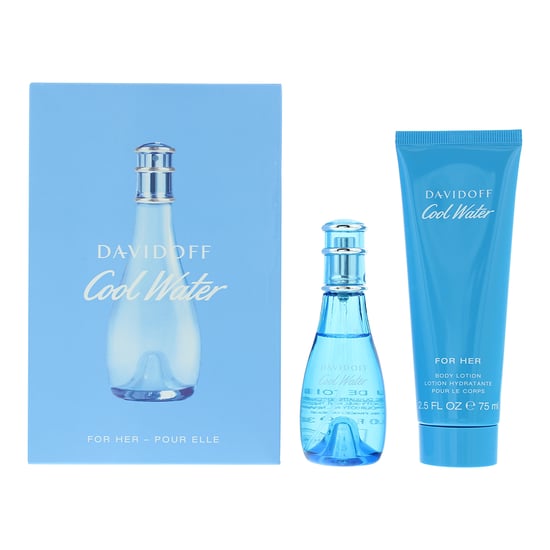 Davidoff Cool Water For Her Eau de Toilette 30 ml + Body Lotion Geschenkset - Image 1