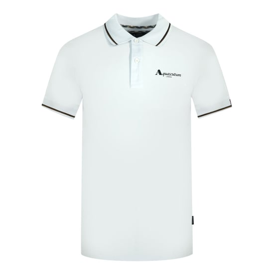 Aquascutum London Tipped White Polo Shirt