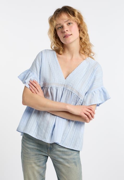 Dreimaster Tunika Damen hellblau - Image 3