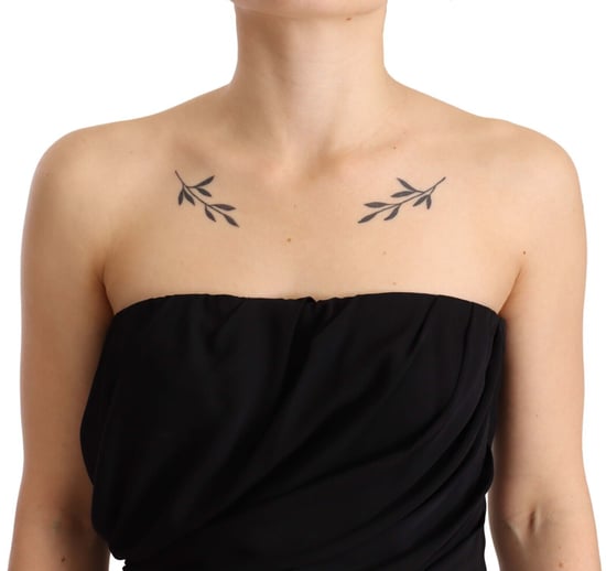 Dolce & Gabbana Damen Schwarzes Seidenfreies Midi-Kleid - Image 5