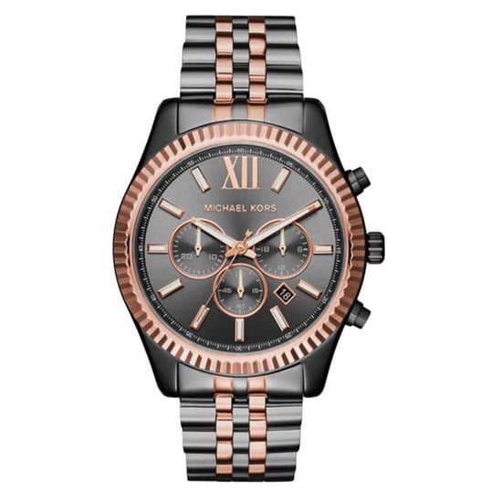 Michael Kors Herrenuhr Quartz Schwarz Gold Rose - Image 1