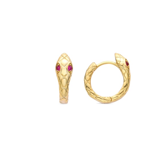 Luxenter Madsi-Ohrring mit Rubin-Zirkonia aus 18 Karat Gelbgold - Image 1