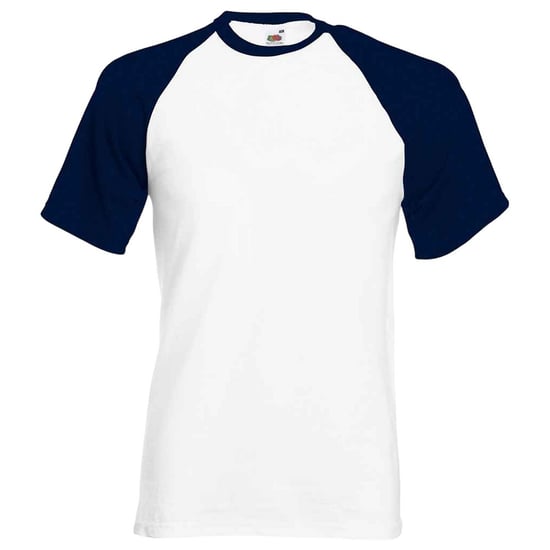 Fruit of the Loom - T-Shirt für Herren/Damen Unisex - Baseball (Weiß/Marineblau) - Image 1