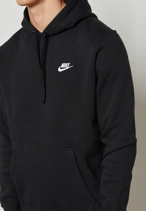 Nike Club Pullover Hoodie mit gesticktem Logo in Schwarz - Image 3