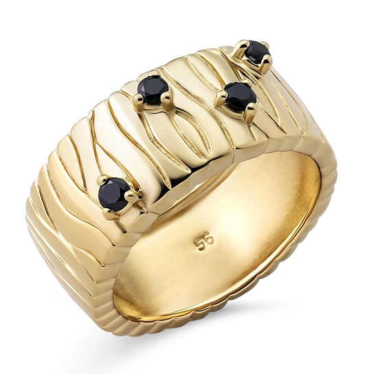 Orphelia 'Babette' Damen-Set aus 925er Sterlingsilber: Halskette + Ohrringe + Ring – Gold SET-7504/G - Image 4
