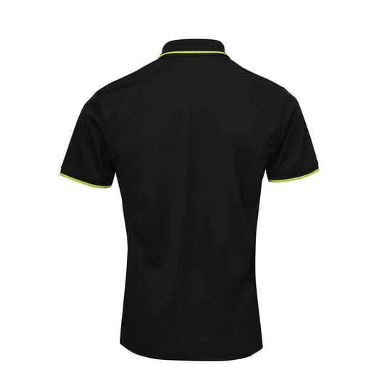 Premier - "Coolchecker" Poloshirt für Herren (Schwarz/Limone) - Image 2