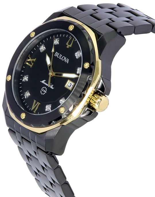 Bulova Marine Star Herren Schwarz Uhr 98D176 - Image 3