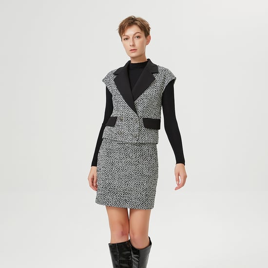 Tweedweste mit kontrastierendem Kragen - Image 2