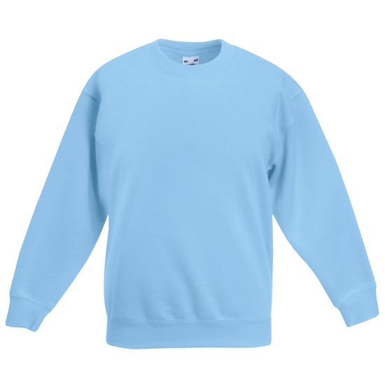 Fruit Of The Loom Kids Unisex Classic 80/20 Set-In Sweatshirt (Pack of 2) (Sky Blue)
