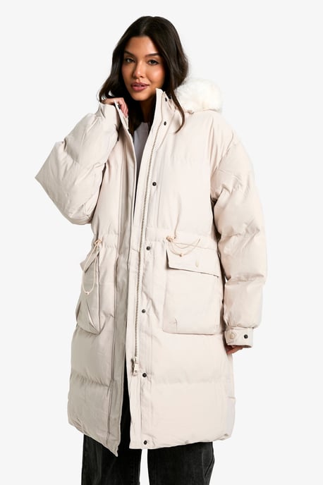 Premium Faux Fur Trim Parka