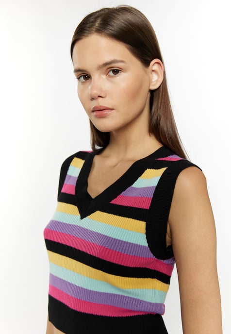 Mymo strickpullunder Damen Schwarz Mehrfarbig - Image 5