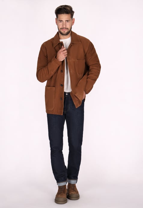 Dreimaster Jacke Herren braun - Image 2