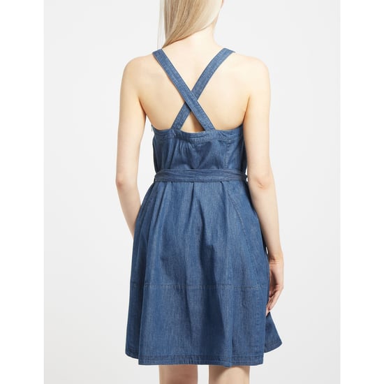 Robe Belt Flare Denim Armani Pour Femme en Jean Denim - Image 4