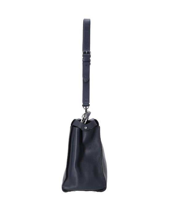 Fendi Große Peekaboo aus marineblauem Leder - Image 3