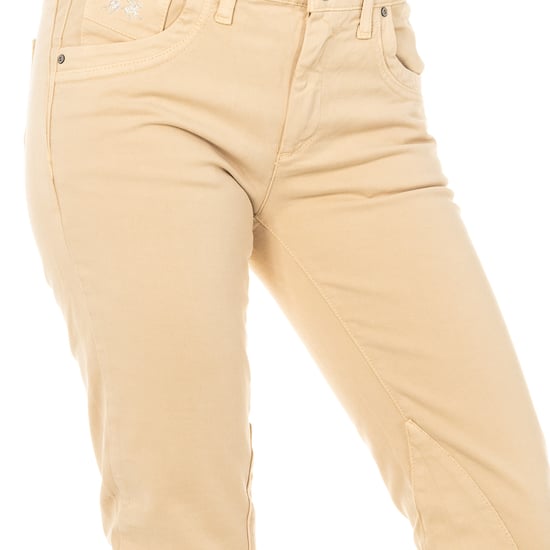 Stretch elastic pants with skinny-cut hems LWT010 woman