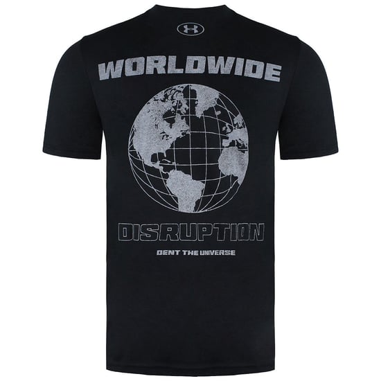 Under Armour X Project Rock Fire Black Crew Neck Herren T-Shirt 1361732 001 - Image 2