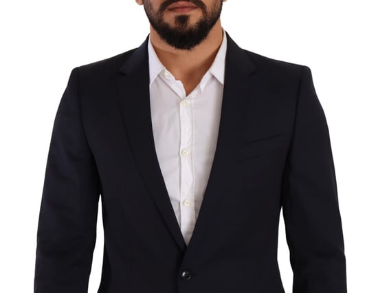 Dolce & Gabbana Herren Dunkelblauer Einreiher Mantel MARTINI Blazer - Image 3