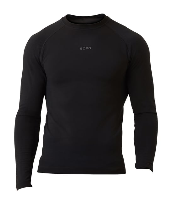 Björn Borg - Mens Seamless Running Langarm T-Shirt- Schwarz - Image 1