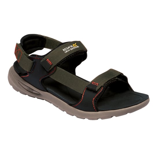 Regatta Mens Marine Web Sandals (Dark Khaki/Burnt Salmon)