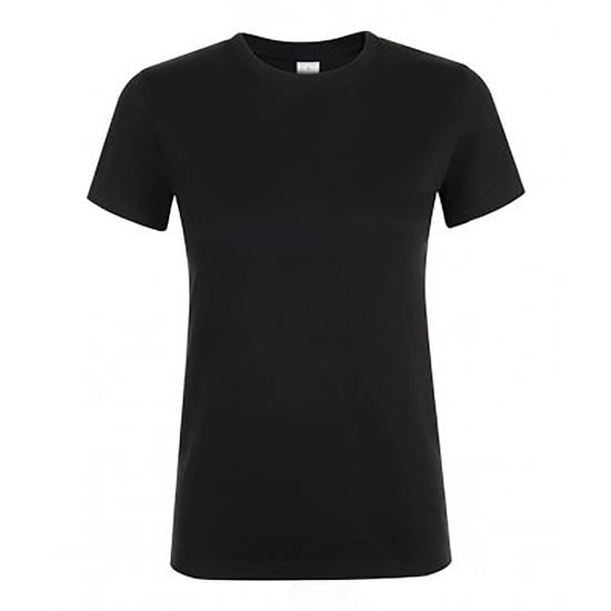 SOLS Womens/Ladies Regent Short Sleeve T-Shirt (Deep Black)