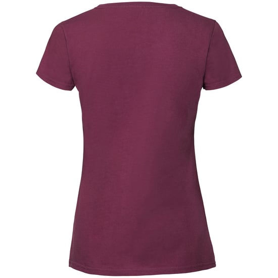 Fruit Of The Loom Damen/Damen Ringspun Premium T-Shirt (Oxblood) - Image 2