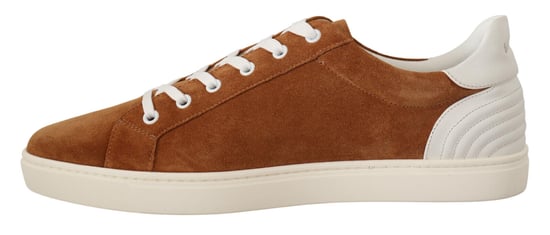 Dolce & Gabbana Men's Brown Suede Leather Low Tops Sneakers Shoes