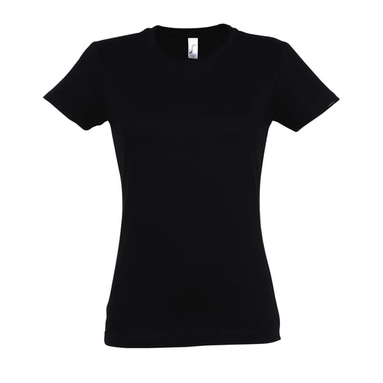 SOLS Womens/Ladies Imperial Heavy Short Sleeve T-Shirt (Deep Black) - Image 1