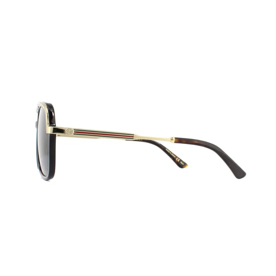 Gucci Sonnenbrille GG0200S 001 Schwarz und Gold Grün - Image 3