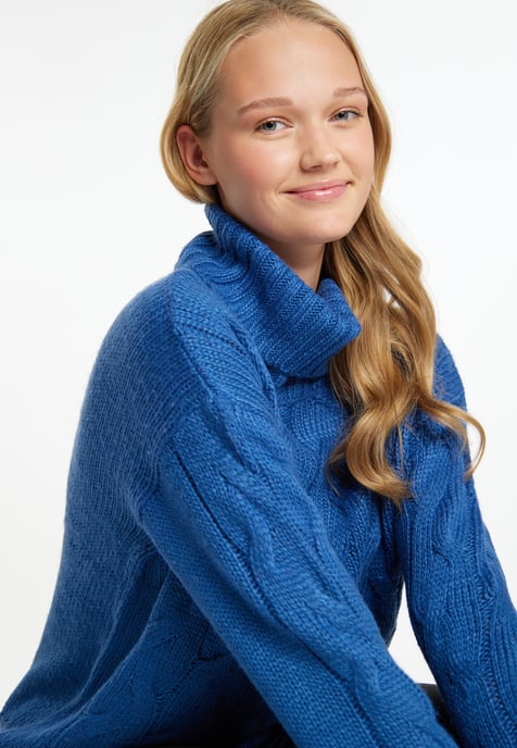 Mymo Strickpullover Damen Marine - Image 5