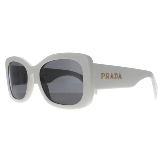 Prada Oval Womens Talc Dark Grey PRA08S