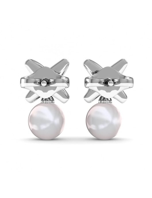 Chris Perlenohrringe - Silber und Kristall - Image 4