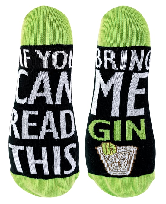 Wenn Sie diese Socken lesen können, bringen Sie mir Gin-Socken - Image 1