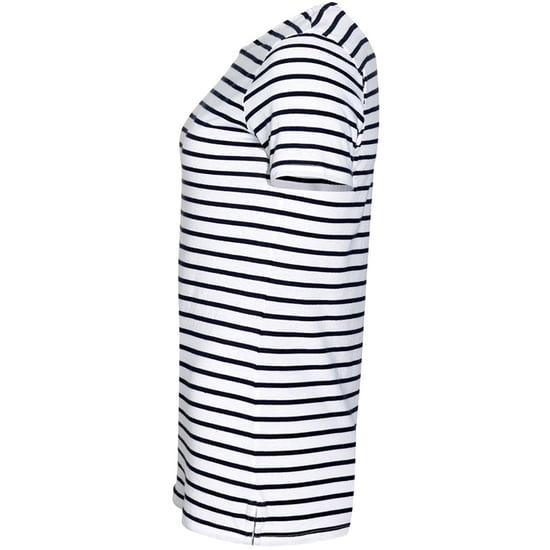 SOLS Womens/Ladies Miles Striped Short Sleeve T-Shirt (Weiß/Navy) - Image 3