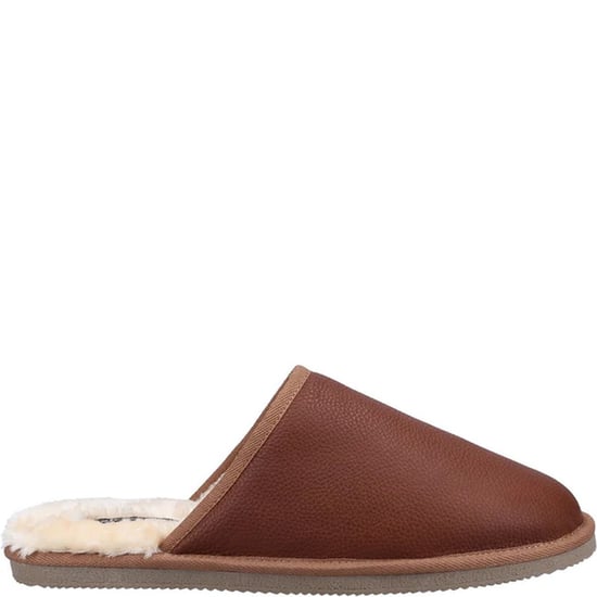 Hush Puppies Herren Coady Leder Hausschuhe (Tan) - Image 2