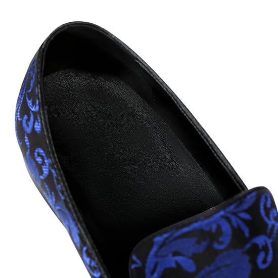 Herren Penny Loafer mit edlem Jacquard Blau - Image 5