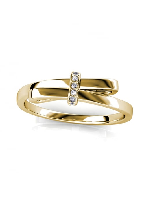 Leuchtender Schleifenring - Gold und Kristall - Image 4