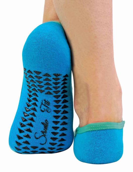2 Paar Damen Anti-Rutsch-Griff unsichtbar Pilates Yoga Socken mit Riemen - Image 2