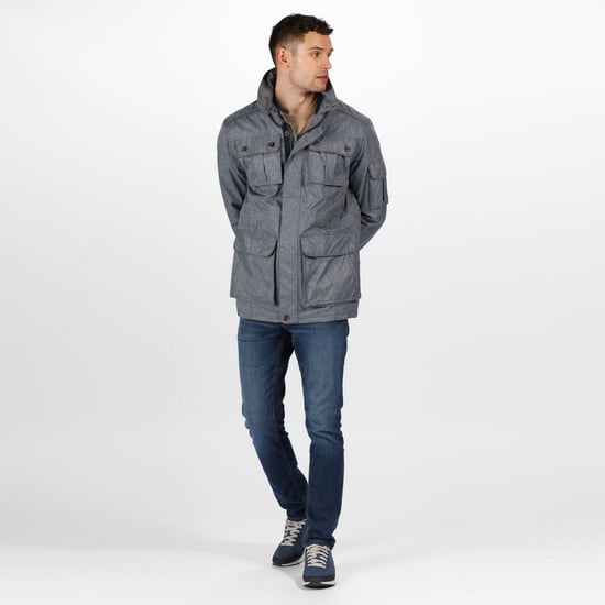 Regatta Herren Elmore Cargo Jacke (Denim) - Image 6