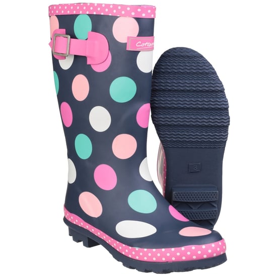 Cotswold Childrens Girls Dotty Spotted Wellington Boots (Multicoloured)