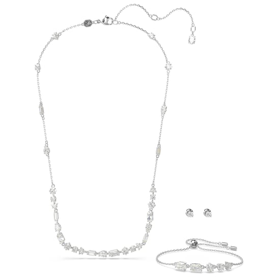 Swarovski 'Mesmera' Damen Schmuckset aus Metall: Armband + Ohrringe + Halskette - Silber 5665877 - Image 3