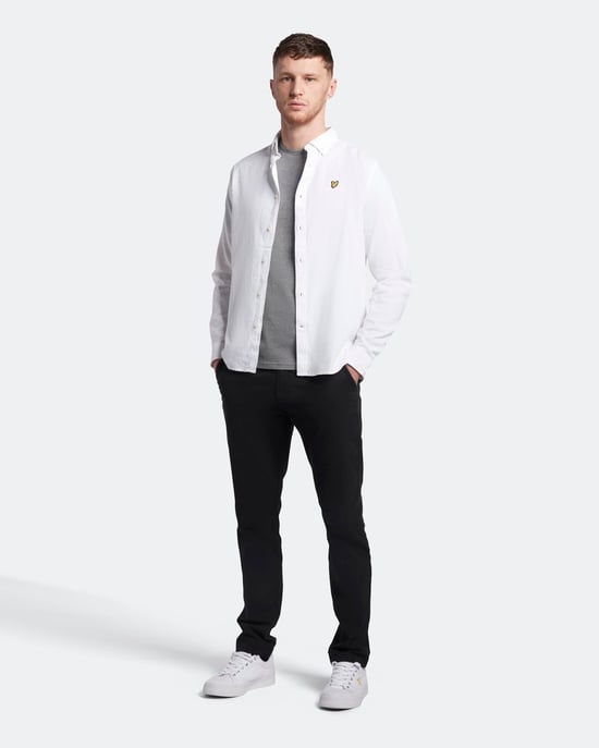 Lyle & Scott Einfarbiges T-Shirt in Grau - Image 2