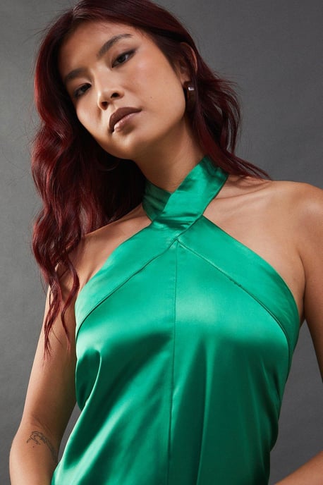 Satin Halterneck Jumpsuit - Image 2